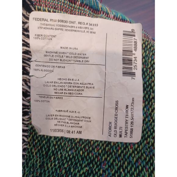 The Old Rugged Cross Blanket 51 × 68 Religious Beautiful Big Made In USA - Picture 9 of 11